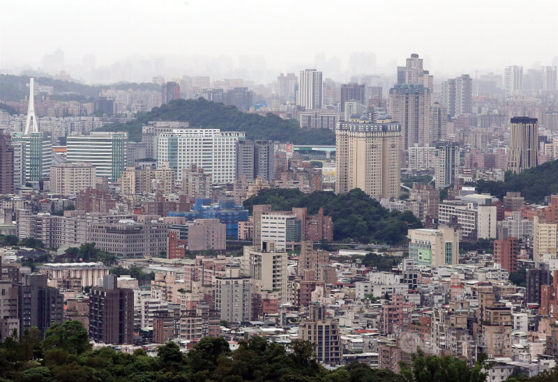 圖為台北市鳥瞰景象。(中央社檔案照片)