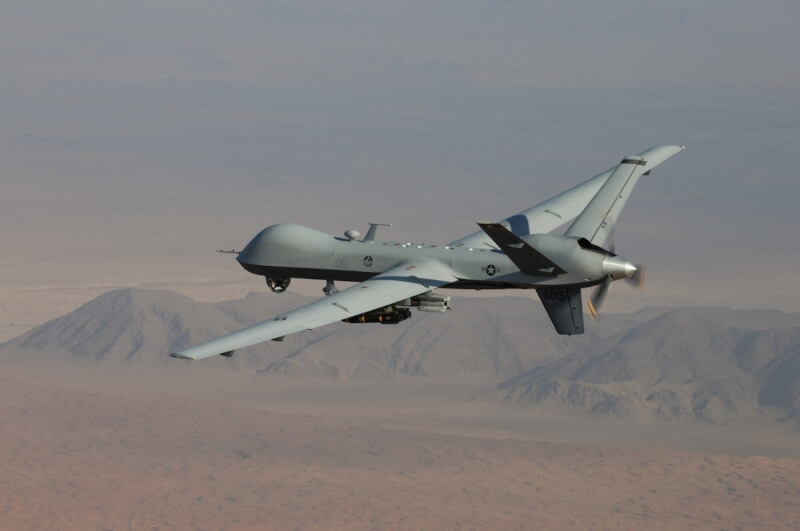 圖為MQ-9死神無人偵察機。(圖取自美國空軍網頁af.mil)