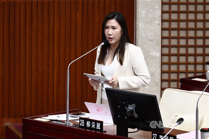 圖為國民黨台北市議員柳采葳。（中央社檔案照片）