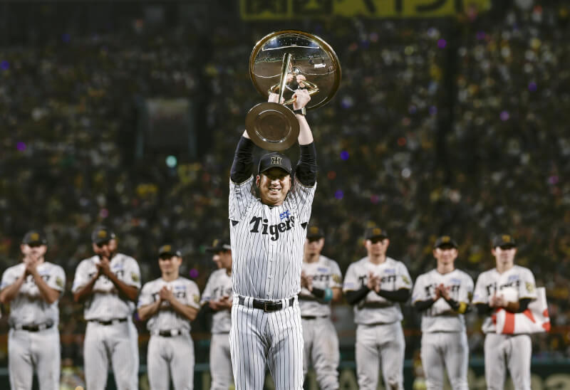 日本職棒中央聯盟龍頭阪神虎7日在例行賽封王。(共同社)