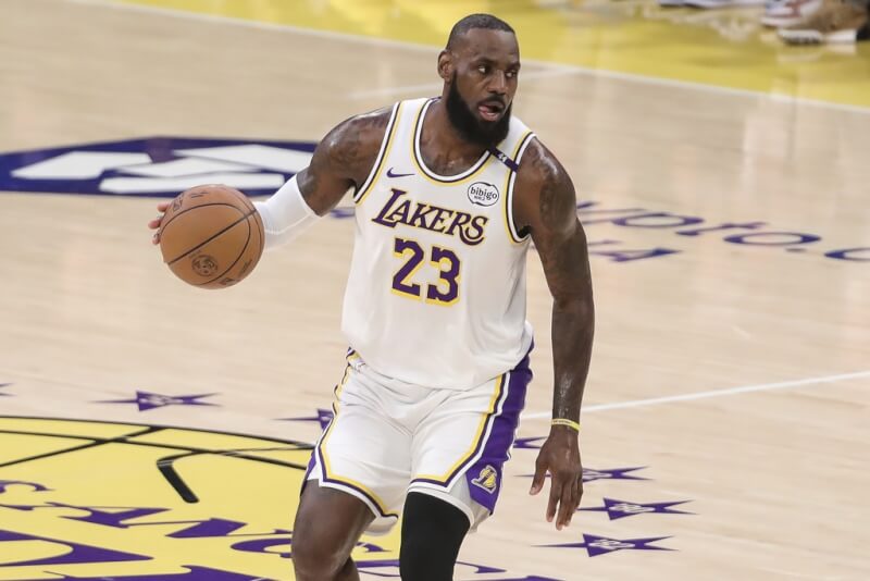 NBA洛杉磯湖人球星詹姆斯。(美聯社)