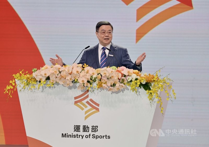 運動部9日在台北掛牌成立，行政院長卓榮泰（圖）致詞時說，李洋就是最好部長人選，除是奧運雙金得主，對運動部事項也有深入想法。中央社記者王飛華攝　114年9月9日