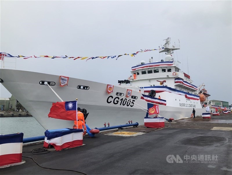 圖為海巡署連江艦。(中央社檔案照片)