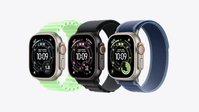 高階運動錶Apple Watch Ultra 3電池續航力最長可達42小時。(圖取自蘋果網頁apple.com)