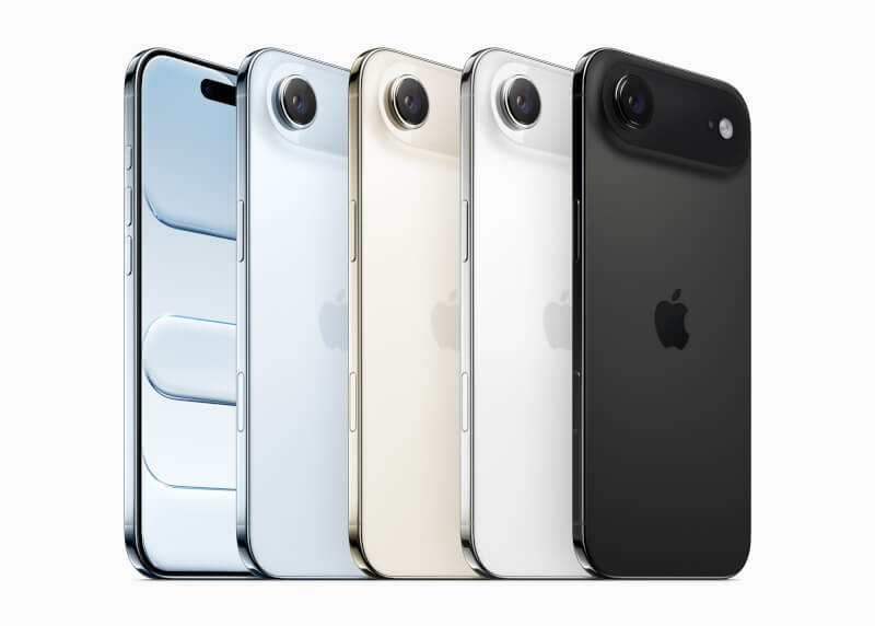 蘋果推出iPhone Air,主打史上最輕薄機款。(圖取自蘋果網頁apple.com)