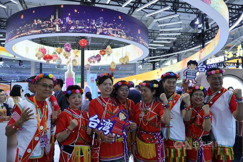 2025年中國國際服務貿易交易會(服貿會)10日至14日在北京首鋼園區舉辦。台灣形象展今年有36家企業參展,分別來自科技服務、健康衛生服務、金融服務、供應鏈及商務服務四大行業。圖為展位。中央社記者謝怡璇北京攝 114年9月11日