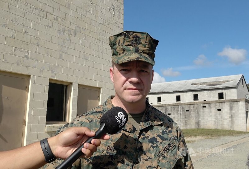 美國海軍陸戰隊布瑞斯林(Mike Breslin)中校11日受訪說,城鎮作戰極為複雜。基礎軍官學校的任務是確保陸戰隊軍官不論被派往何處,都能成功執行任務。中央社記者侯姿瑩維吉尼亞州攝 114年9月12日