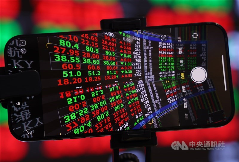 圖為台股示意圖。 （中央社檔案照片）