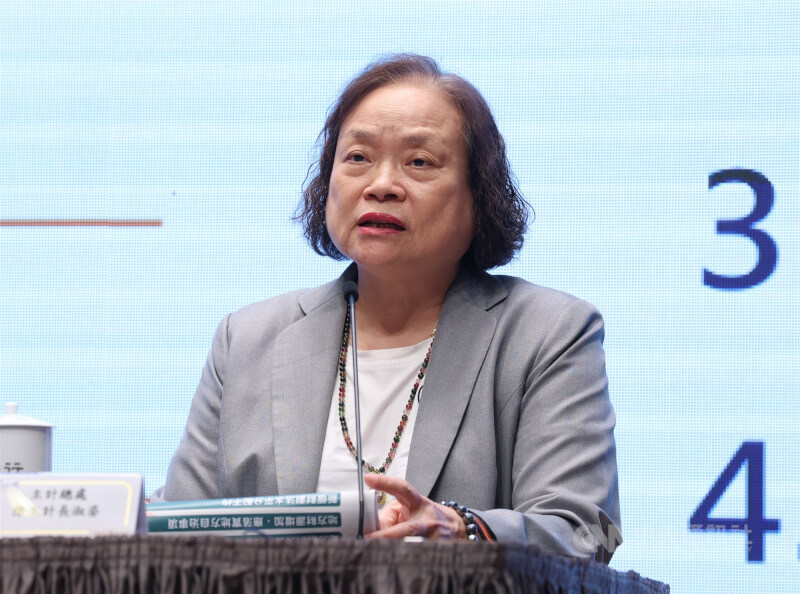 行政院13日舉行「財劃法事權分配中央地方溝通行政院說明記者會」,行政院主計總處主計長陳淑姿(圖)出席。中央社記者謝佳璋攝 114年9月13日