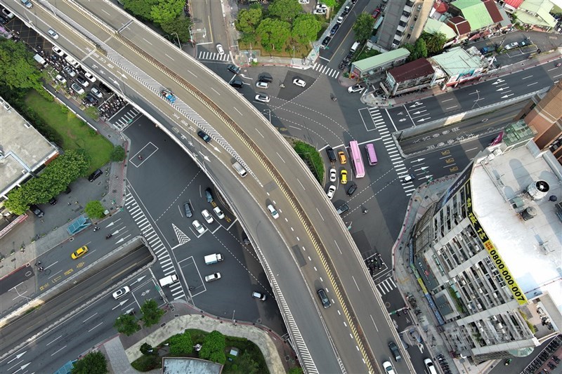 圖為公館圓環鳥瞰圖。(中央社檔案照片)