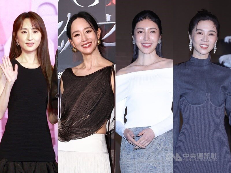 第60屆金鐘獎，柯佳嬿（左起）、張鈞甯、楊謹華、謝盈萱角逐戲劇女主角獎。（中央社檔案照片）
