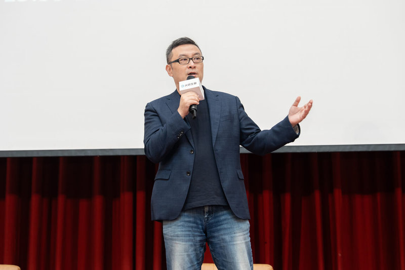 尚凡國際與大研生醫18日共同舉辦法說會，董事長張家銘出席談展望。（大研生醫提供）中央社記者何秀玲傳真 114年9月18日