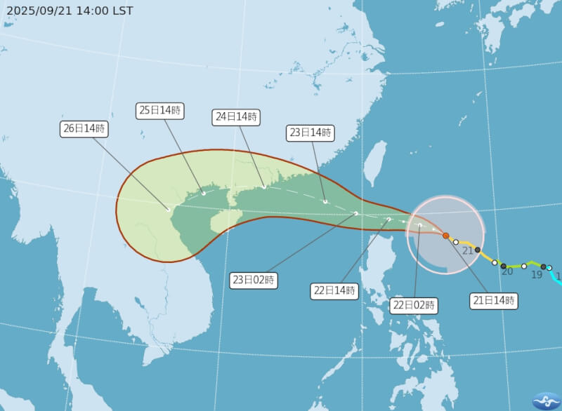 (圖取自中央氣象署網頁cwa.gov.tw)