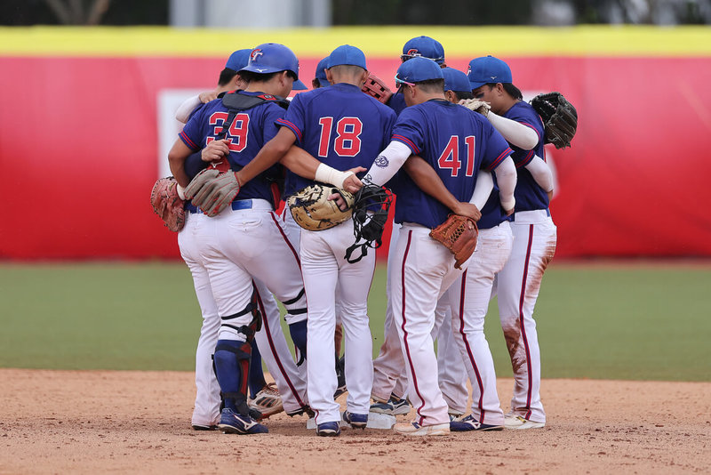 亞洲棒球錦標賽台灣23日晚間迎戰韓國隊，預期將是分組冠軍之爭，台灣派出19歲旅日投手陳睦衡先發、全力搶勝。圖為22日台灣隊出賽畫面。（中華民國棒球協會提供）中央社記者謝靜雯傳真 114年9月23日