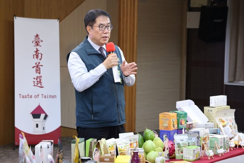 2025澳洲國際食品展日前舉行，台南市長黃偉哲（圖）也親自到當地行銷，他23日在成果發布記者會表示，台南成功打開市場通路，創造突破新台幣1億元訂單佳績。（台南市政府提供）中央社記者張榮祥台南傳真　114年9月23日
