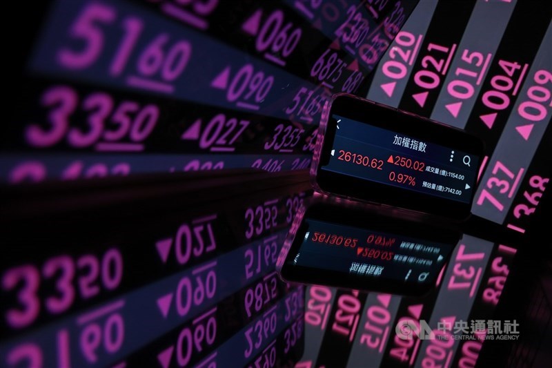 台股示意圖。（中央社檔案照片）