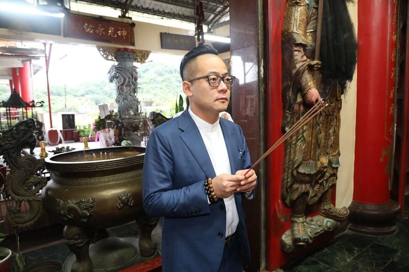 花蓮馬太鞍溪堰塞湖溢流重創光復鄉，基隆市議長童子瑋（圖）25日表示，自己捐出新台幣10萬元，也盼大家一同出力，讓受災鄉親知道他們並不孤單，全台灣都和他們站在一起。（讀者提供）中央社記者王朝鈺傳真  114年9月25日