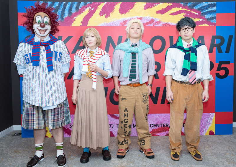 日本人氣樂團SEKAI NO OWARI(圖)27日將在台北流行音樂中心開唱,也是他們自2019年以來、睽違6年再度返台舉辦專場演出。(環球音樂提供)中央社記者王心妤傳真 114年9月26日