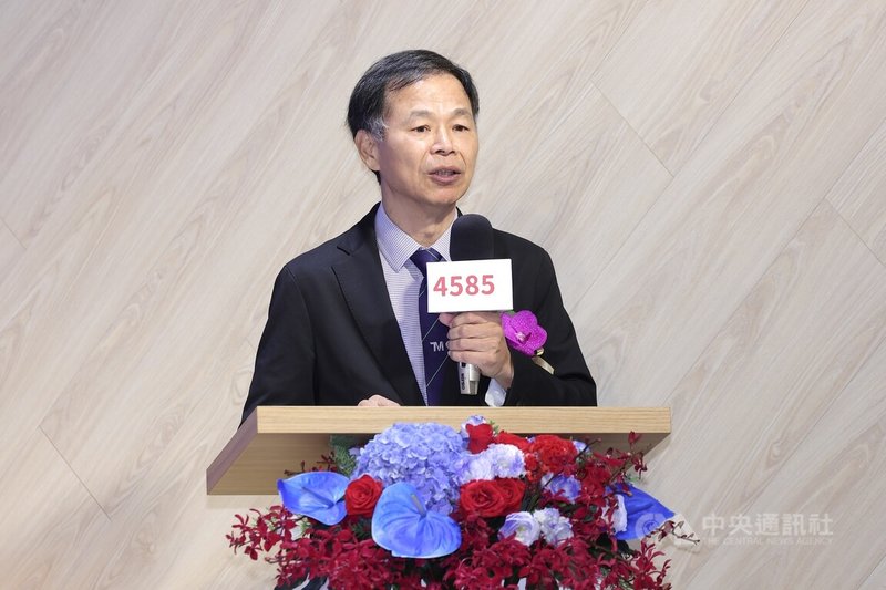 達明機器人興櫃轉上市掛牌典禮26日上午在台灣證交所舉行，達明董事長何世池（圖）致詞感謝一路上的幫助，並介紹達明的發展。中央社記者翁睿坤攝　114年9月26日