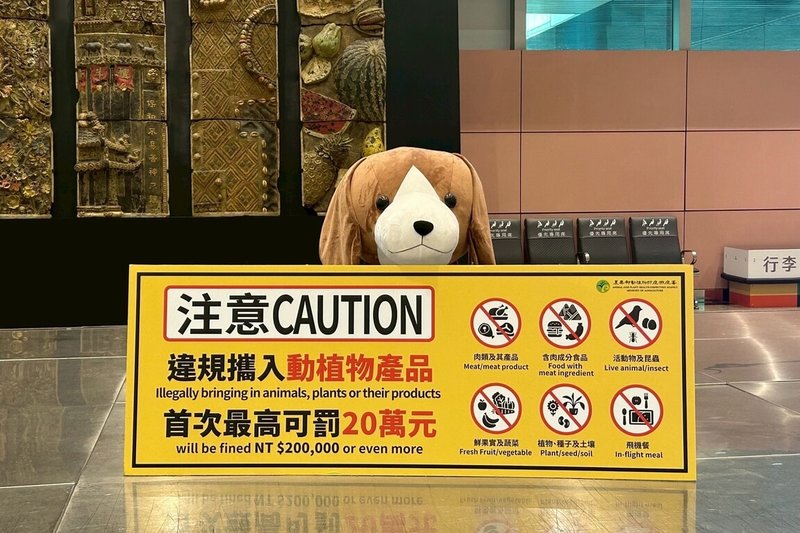 中秋、雙十連假旅運高峰將至,為提升通關效率及維護飛航安全,桃園國際機場公司呼籲,出境旅客務必預先確認安檢規定,並提醒入境旅客留意勿攜帶含肉類製品入境,以免違反檢疫規定遭裁罰。(桃園國際機場公司提供)中央社記者吳睿騏桃園機場傳真 114年10月2日