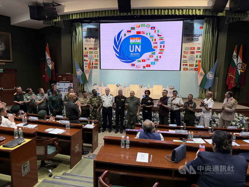 聯合國部隊派遣國(UN TCCs)首長會議14日到16日將在印度新德里進行,這次會議將有包括法國、義大利、巴西、衣索比亞、馬來西亞、越南等30個聯合國維和部隊派遣國的軍方首長、高階官員參與。中央社記者李晉緯新德里攝 114年10月4日