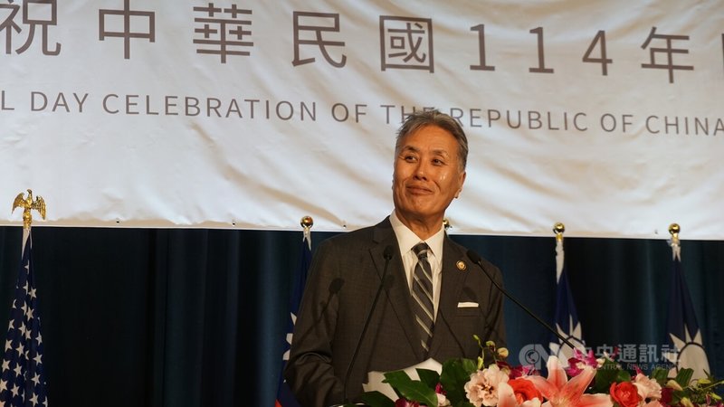日裔聯邦眾議員高野(Mark Takano)(圖)3日出席洛杉磯辦事處國慶酒會。中央社記者林宏翰洛杉磯攝 114年10月4日