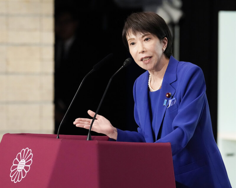 日本自民黨新總裁高市早苗。（共同社）