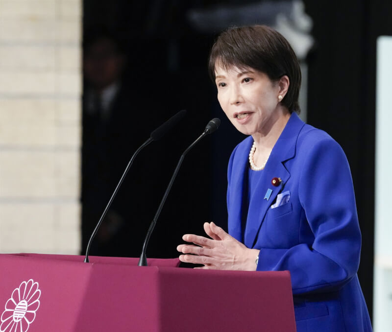 日本前經濟安全保障擔當大臣高市早苗4日當選自民黨第29任總裁。（共同社）