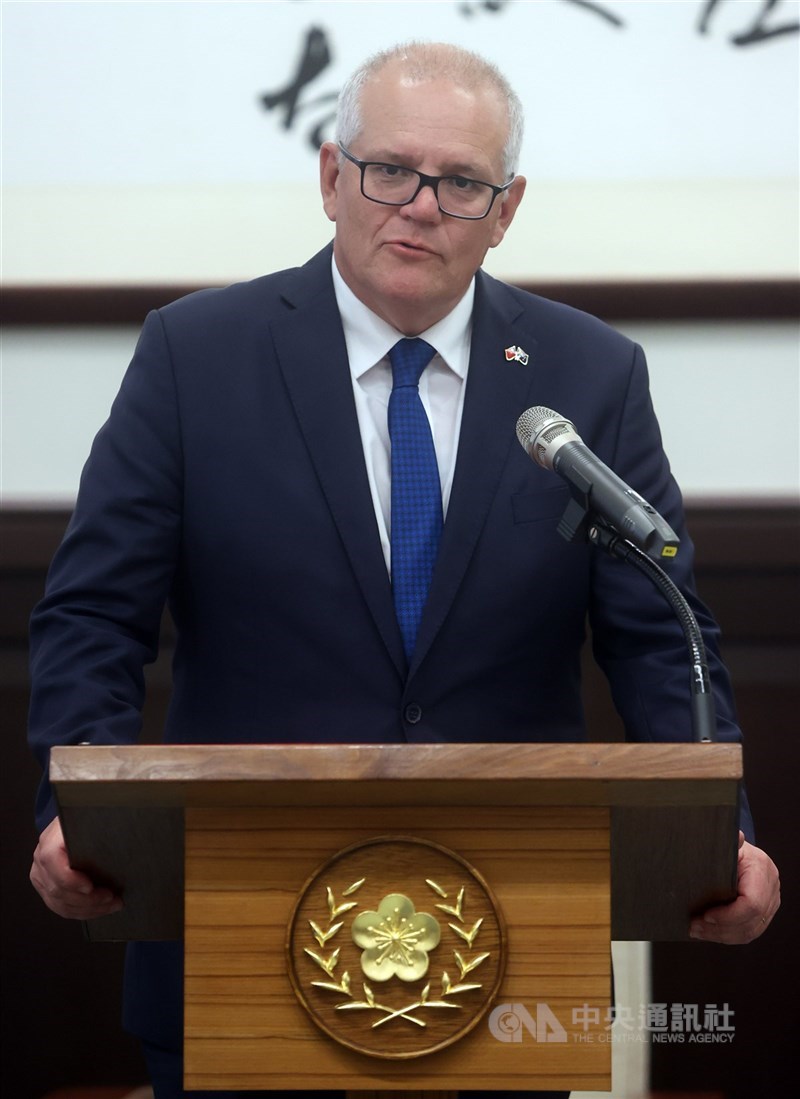 圖為澳洲前總理莫里森（Scott Morrison）。（中央社檔案照片）