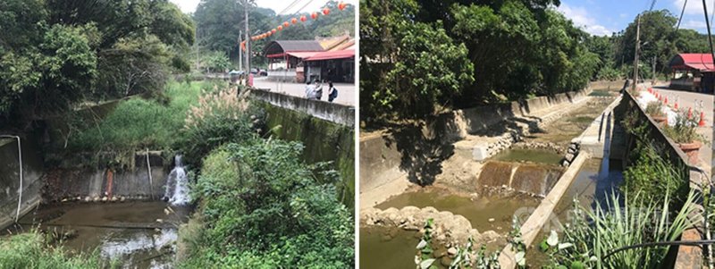 農業部農村發展及水土保持署近幾年在推動防洪治水工程時,會導入自然解方(NbS)的做法。於苗栗縣後龍溪支流沙河溪進行取水堰切口工程,新設7座砌石固床工,分攤取水堰開口所增加的坡度位能,改善颱洪時期河道淤積,形成多階跌水深潭區出現,形成魚類友善棲地,還給國寶魚飯島氏銀鮈安心生活的空間。(取自農村水保署網站)中央社記者汪淑芬傳真 114年10月6日