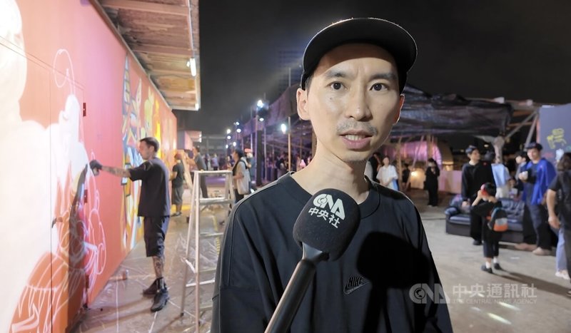 身兼策展人的藝術家李政輝(REACH)表示,「塗鴉俱樂部」(Graffiti Social Club)於2019年創立,目的是慶祝塗鴉從次文化到全球運動的演變,並增進台灣與國際藝術家交流。中央社記者李宗憲曼谷攝 114年10月9日