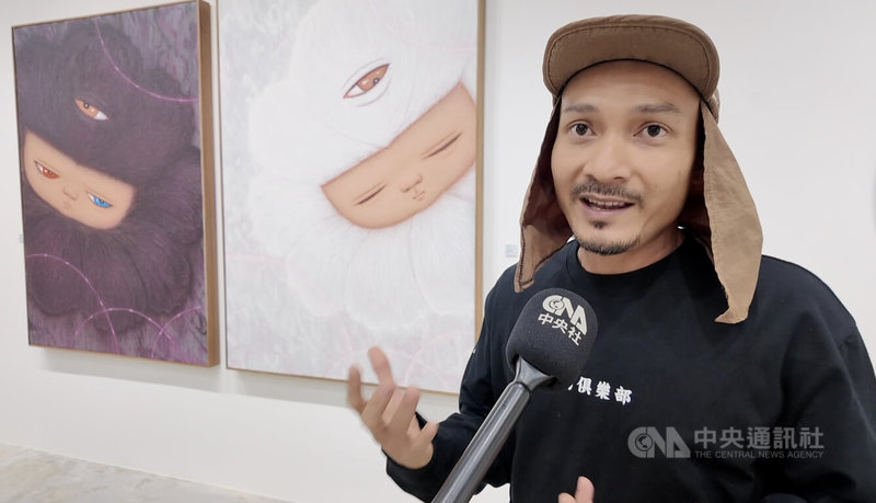 泰國知名藝術家帕查拉蓬(Patcharapon Tangruen)表示,他很開心能透過正式展覽與台灣藝術家交流。中央社記者李宗憲曼谷攝 114年10月9日