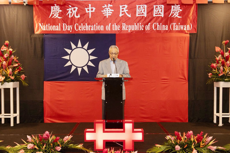 斐濟前總理喬德瑞盛讚台灣與斐濟之間長久而深厚的友誼。(駐斐濟代表處提供)中央社記者丘德真雪梨傳真 114年10月10日
