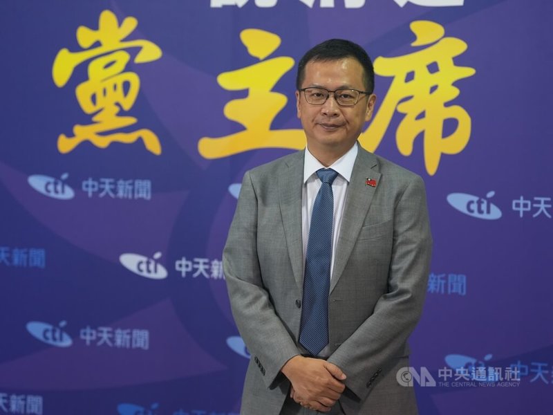 中天電視11日在台北舉辦國民黨主席選舉「黨主席大辯論」,國民黨黨主席選舉候選人羅智強(圖)出席與會。中央社記者徐肇昌攝 114年10月11日