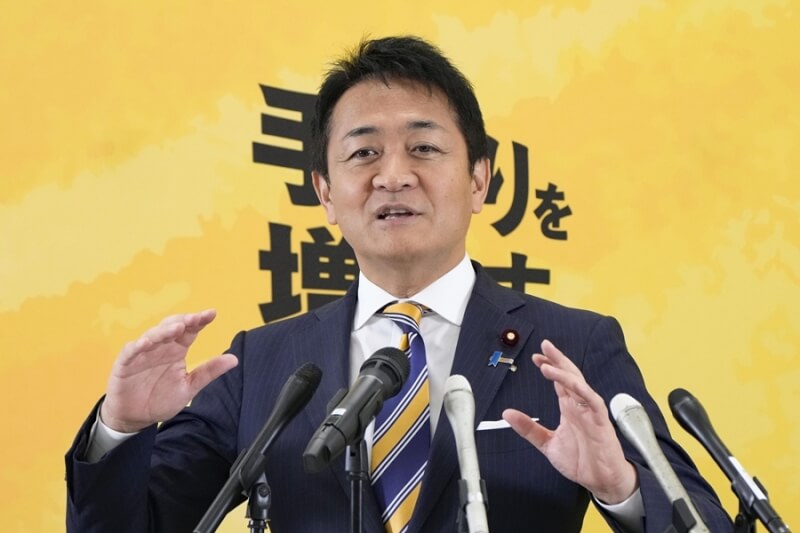 日本國民民主黨代表玉木雄一郎。（共同社）