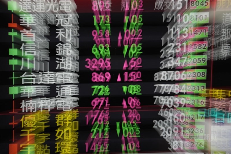 圖為台股示意圖。 (中央社檔案照片)