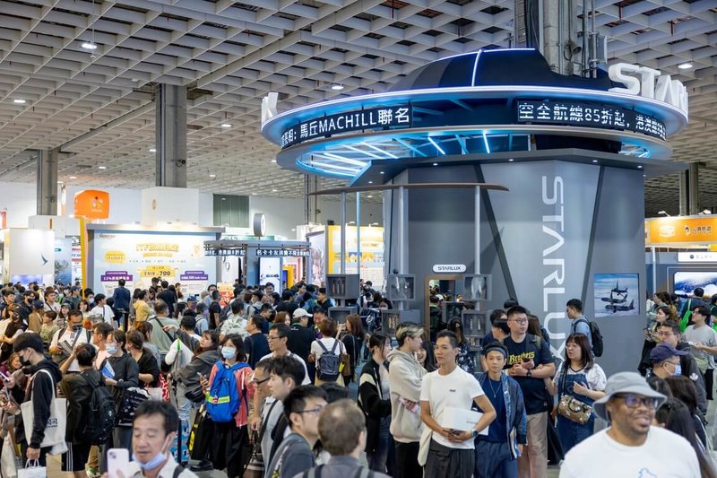 今年的台北國際旅展(ITF)將在11月7日一連4天登場,規模8年來最大。圖為往年ITF的參展人潮。(台灣觀光協會提供)中央社記者余曉涵傳真 114年10月14日