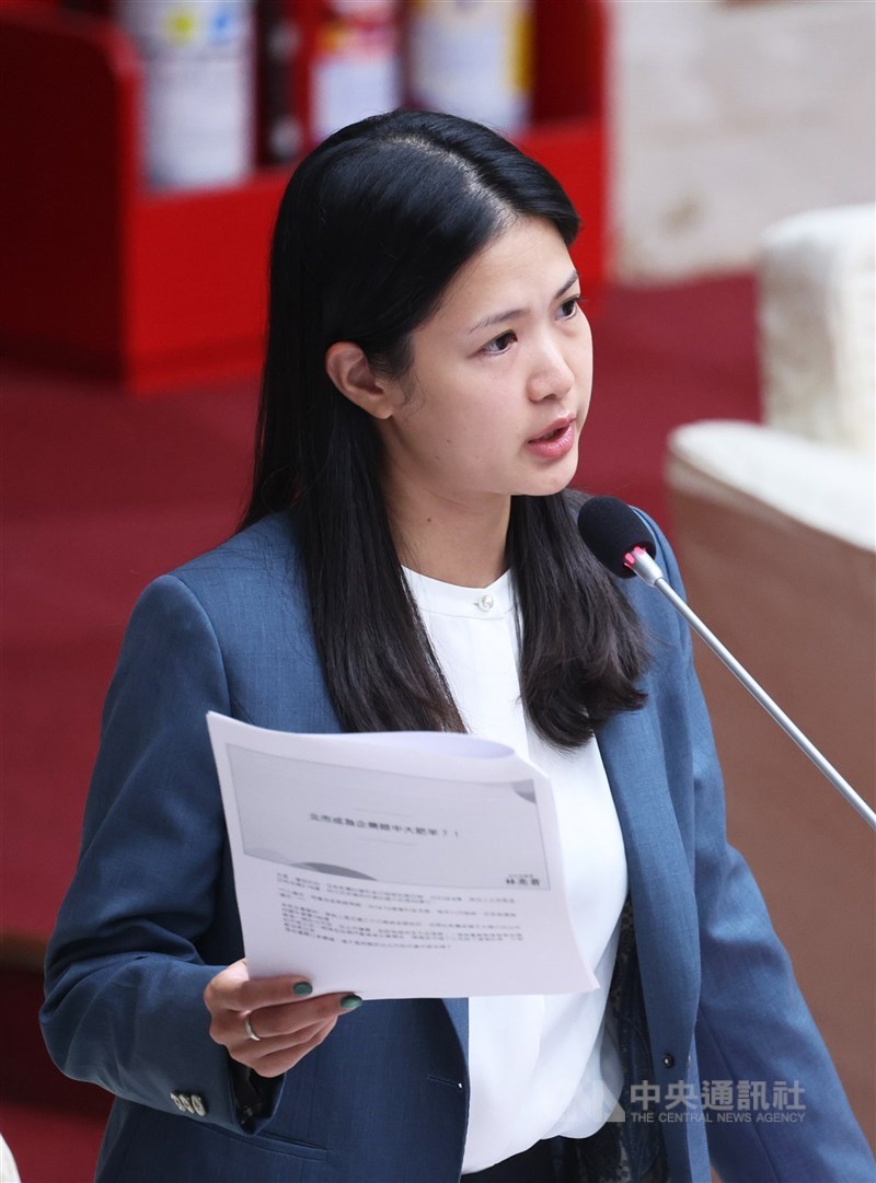圖為民進黨籍台北市議員林亮君。(中央社檔案照片)