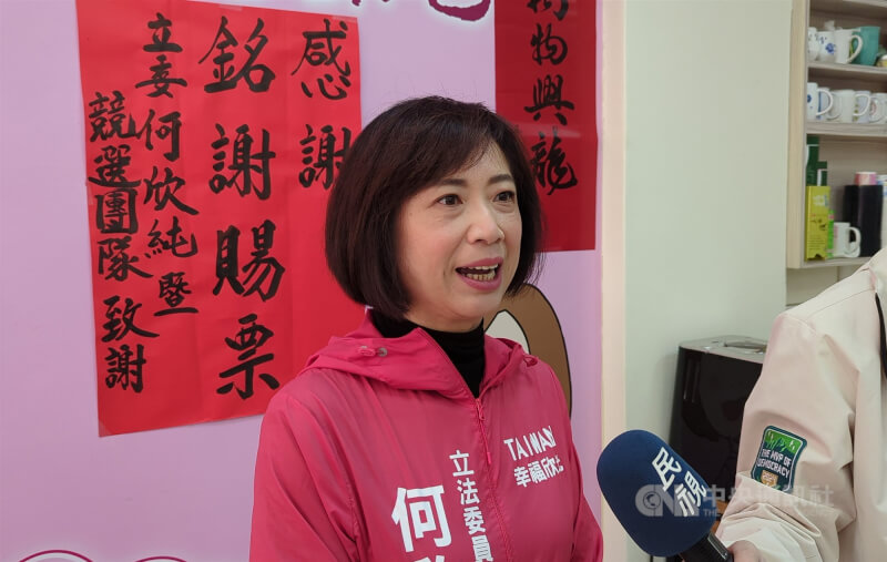 民進黨立委何欣純。(中央社檔案照片)