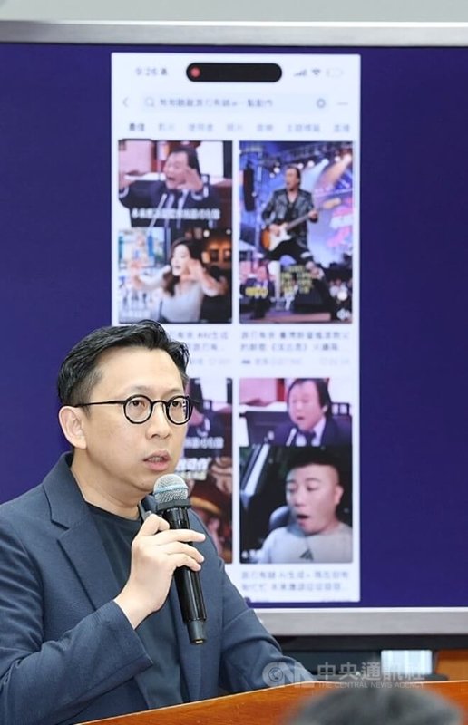 教育部長鄭英耀15日赴立法院教育及文化委員會進行業務概況報告,由於最近民進黨立委王世堅短影音爆紅,有立委擔心抖音等社群對兒少身心的影響,建議校園禁抖音,引起正反意見討論,圖為國民黨立委葛如鈞質詢。中央社記者郭日曉攝 114年10月15日