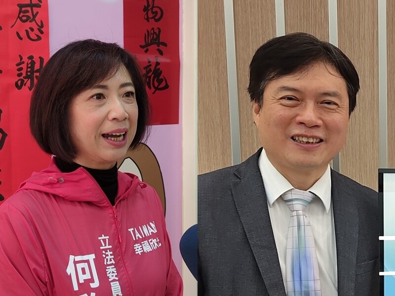 民進黨選舉對策委員會15日開會並達成共識，建議中執會徵召民進黨立委何欣純（左）出戰台中市長，徵召宜蘭縣信賴之友會理事長林國漳（右）參選宜蘭縣長。（左圖為中央社檔案照片、右圖取自林國漳facebook.com）