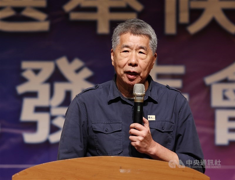 圖為國民黨黨主席選舉候選人張亞中。(中央社檔案照片)