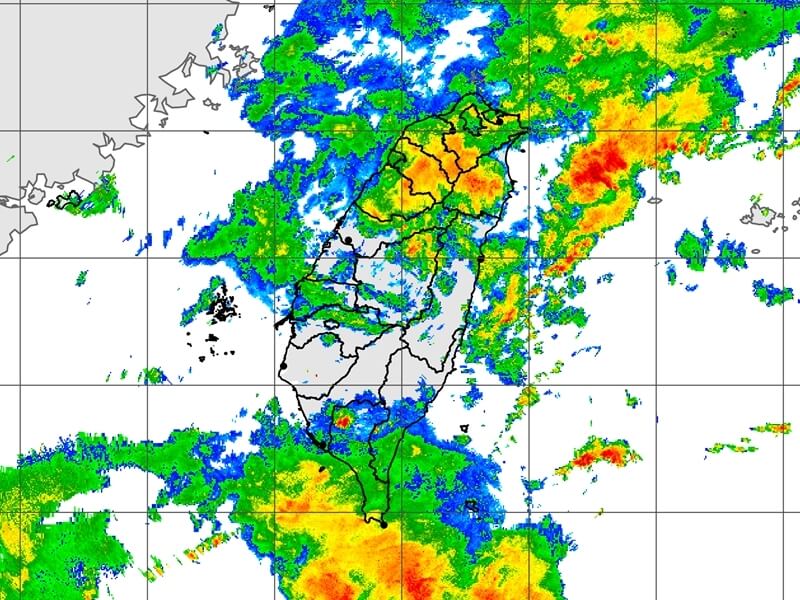 20日下午4時40分雷達回波圖。(圖取自氣象署網頁cwa.gov.tw)