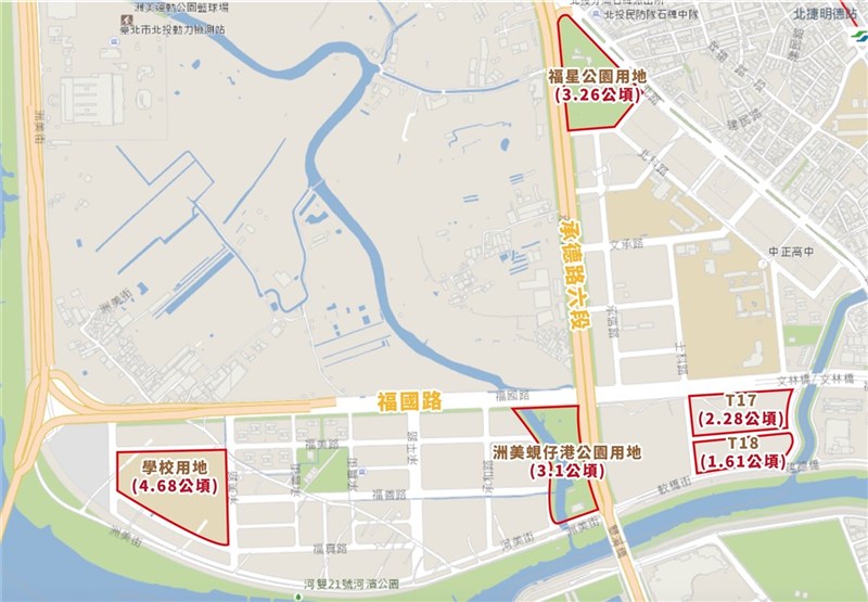 民進黨台北市議員陳賢蔚22日指出，媒體報導台北市政府除北士科T12及松南營區外，另有其他秘密基地提供輝達（NVIDIA）作為備案，且在北投區，經他查詢有3筆市有地且基地完整的土地。 （陳賢蔚提供） 中央社記者劉建邦傳真　114年10月22日