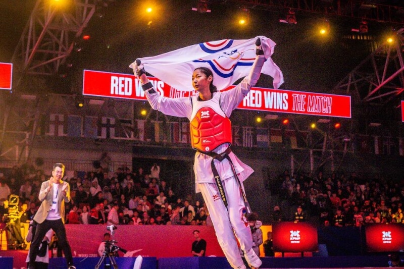 劉侑芸奪下跆拳道世錦賽女子49公斤級金牌，也是台灣代表隊睽違10年的金牌。（圖取自世界跆拳道聯盟網頁worldtaekwondo.org）