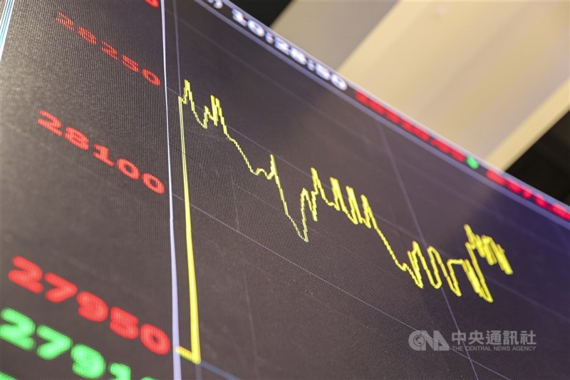 圖為台股示意圖。(中央社檔案照片)