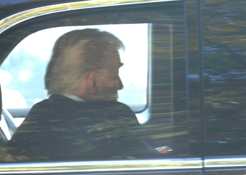 美國總統川普(圖)30日早上離開慶州與中國國家主席習近平會面。(韓聯社)