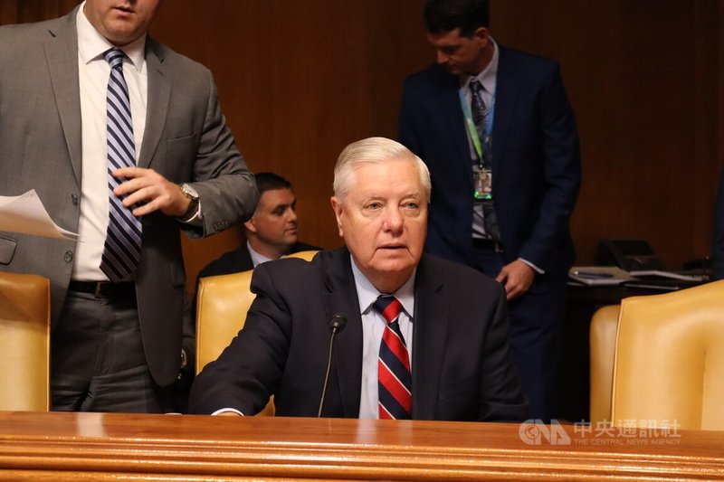 與川普關係密切的共和黨參議員葛蘭姆30日表示,不知道川習會談了什麼,他稍後會和川普談談。「但我認為我們對台灣的支持是廣泛而深厚的。」圖攝於6月24日。中央社記者鍾佑貞華盛頓攝 114年10月31日