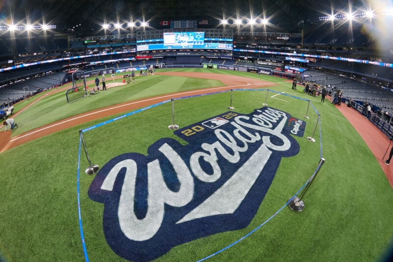 圖為世界大賽第6戰比賽場地,藍鳥隊主場Rogers Centre。(美聯社)