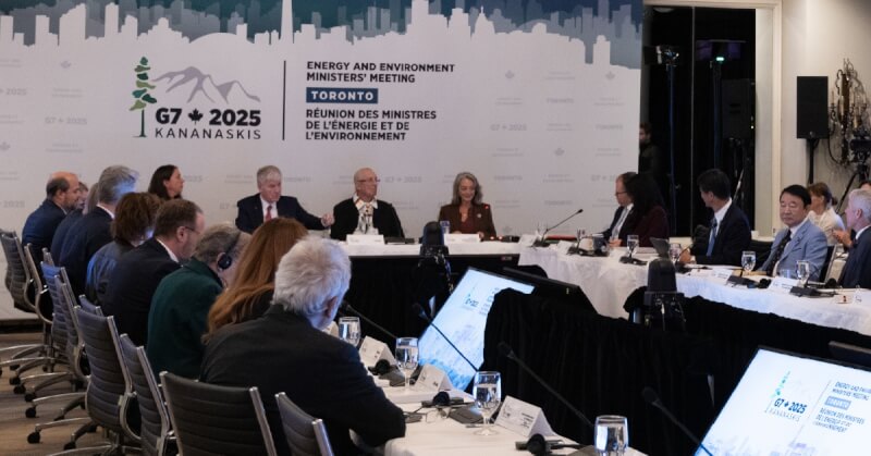 G7能源部長會議10月30日開始在多倫多舉行。圖為第一天開會情況。(圖取自facebook.com/G7)